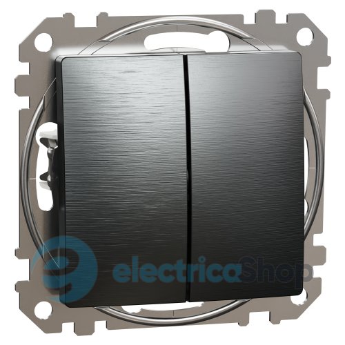 Переключатель 2-кл. Sedna Elements SDD172108U матовый титан