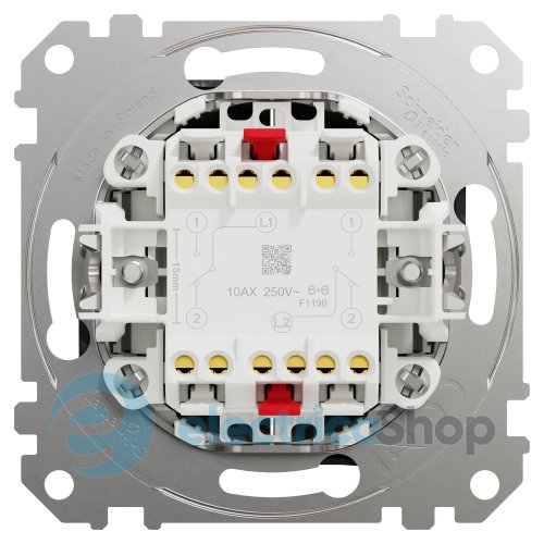 Переключатель 2-кл. Sedna Elements SDD172108U матовый титан