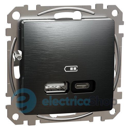 USB розетка А+С Sedna Elements SDD172405U матовый титан