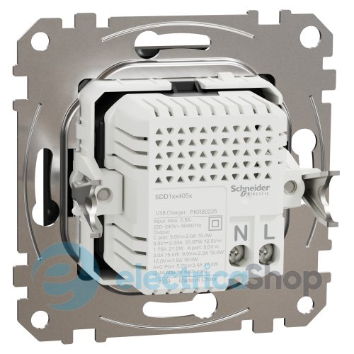 USB розетка А+С Sedna Elements SDD172405U матовый титан