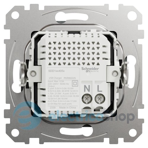 USB розетка А+С Sedna Elements SDD172405U матовый титан