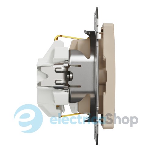 Розетка с з/к и шторками 250V/16А Sedna Elements SDD180022U береза