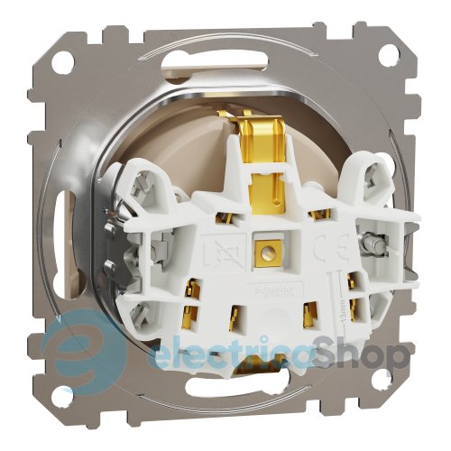 Розетка с з/к и шторками 250V/16А Sedna Elements SDD180022U береза