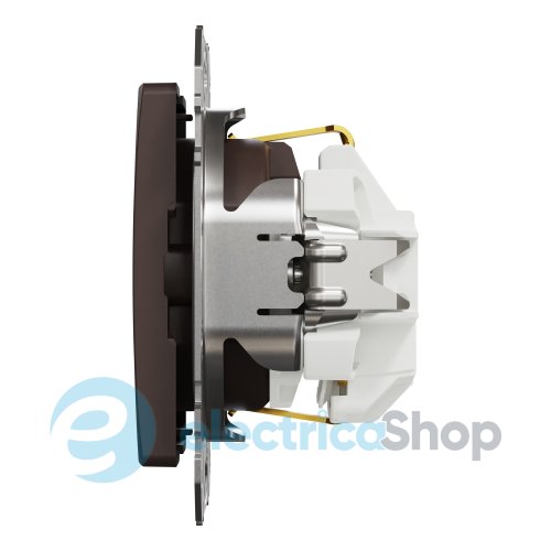 Розетка с з/к и шторками 250V/16А Sedna Elements SDD181022U венге