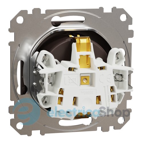 Розетка с з/к и шторками 250V/16А Sedna Elements SDD181022U венге