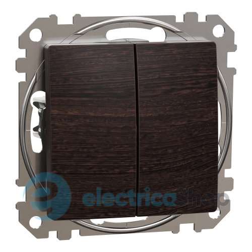 Переключатель 2-кл. Sedna Elements SDD181108U венге