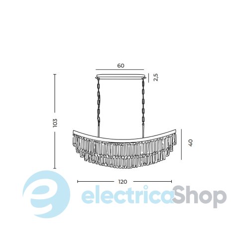 Люстра AZzardo ZAMBEZI 120 PENDANT GOLD AZ6913