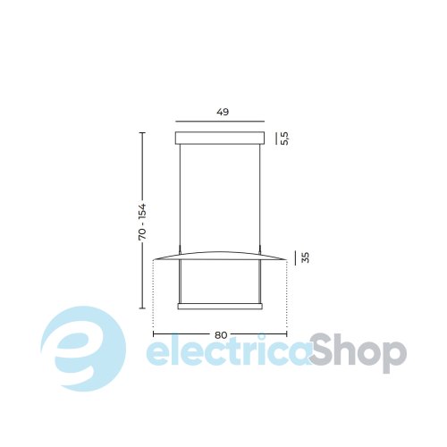 Підвісний світильник AZzardo PORTOFINO 80 3-STEP DIMM AZ6661