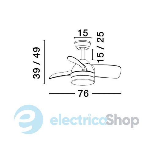 Люстра-вентилятор NERINA 9952379 Nova Luce