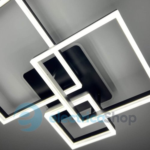 Світильник стельовий Luminaria GENNY SQUARE RGB 105W 4S BLACK з пультом ДК