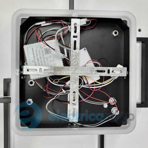 Світильник стельовий Luminaria GENNY SQUARE RGB 105W 4S BLACK з пультом ДК