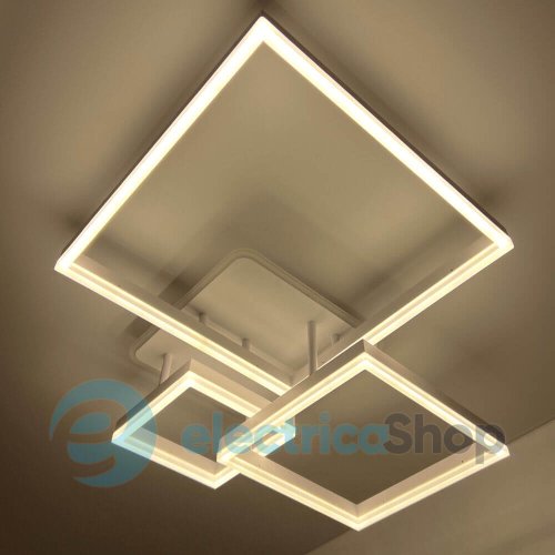 Світильник стельовий Luminaria GENNY SQUARE RGB 105W 4S WHITE з пультом ДК