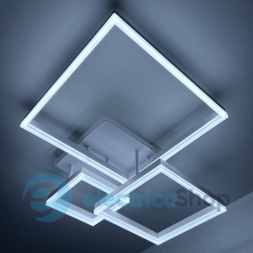 Світильник стельовий Luminaria GENNY SQUARE RGB 105W 4S WHITE з пультом ДК