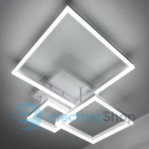 Світильник стельовий Luminaria GENNY SQUARE RGB 105W 4S WHITE з пультом ДК