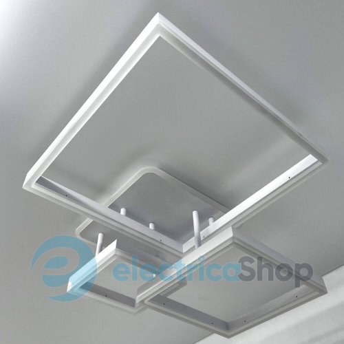 Світильник стельовий Luminaria GENNY SQUARE RGB 105W 4S WHITE з пультом ДК