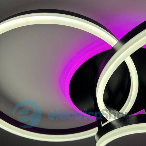 Світильник стельовий Luminaria GENNY ROUND RGB 80W 4R BLACK з пультом ДК