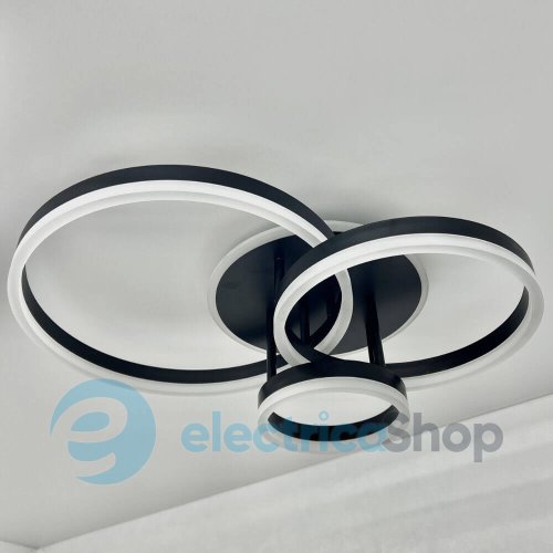 Світильник стельовий Luminaria GENNY ROUND RGB 80W 4R BLACK з пультом ДК