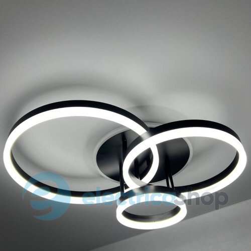 Світильник стельовий Luminaria GENNY ROUND RGB 80W 4R BLACK з пультом ДК