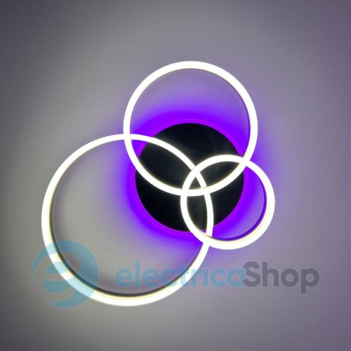 Світильник стельовий Luminaria GENNY ROUND RGB 80W 4R BLACK з пультом ДК