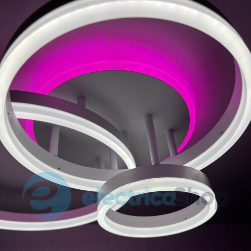 Світильник стельовий Luminaria GENNY ROUND RGB 80W 4R WHITE з пультом ДК