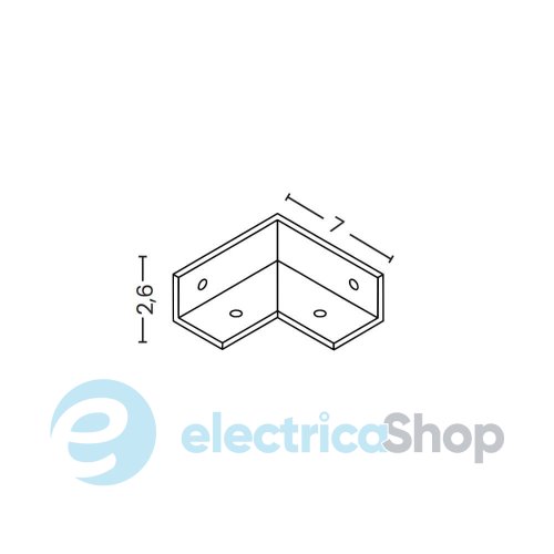 З'єднувач кутовий AZzardo TRACK IP65 CORNER A WHITE AZ6939