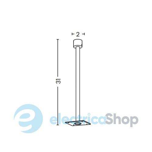 Підвіс для трекових світильників AZzardo TRACK IP65 SUSPENSION WHITE AZ6935