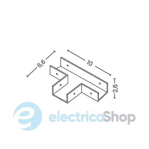 Соединитель T-образный AZzardo TRACK IP65 T-CONNECTOR BLACK AZ6942