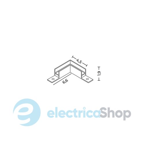 З'єднувач кутовий AZzardo SIGMA TRACK MAGNETIC CORNER A GO AZ7061