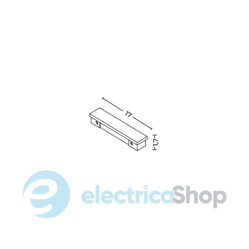 Соединитель электрический прямой AZzardo SIGMA TRACK MAGNETIC STRAIGHT ELECTRIC CONNECTOR TI AZ7075