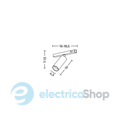 Магнитный трековый светильник AZzardo SIGMA NIKO TRACK MAGNETIC 10W CCT DALI TI AZ7176