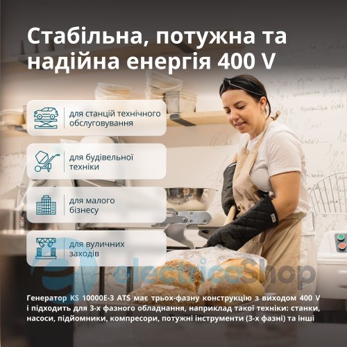 Бензиновый генератор 8кВт/400V Könner&Söhnen KS 10000E-3 ATS, ручной/електро/авто запуск