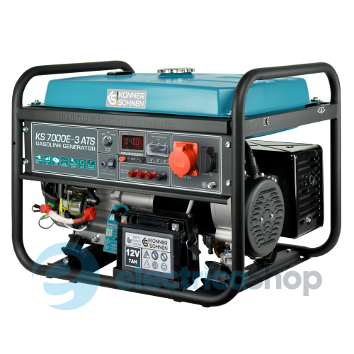 Бензиновый генератор 5,5кВт/400V Könner&Söhnen KS 7000E-3 ATS, ручной/електро/авто запуск