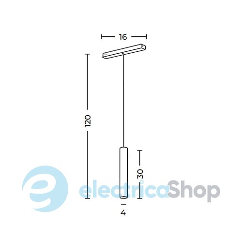 Магнитный трековый светильник AZzardo SIGMA ANGOLA TRACK MAGNETIC PENDANT 12W CCT BLUETOOTH GO AZ7206