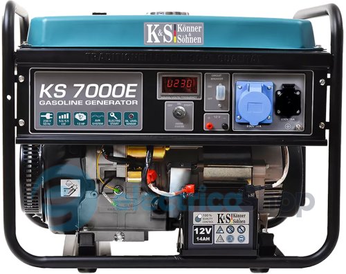 Бензиновий генератор 5,5кВт/230V Könner&Söhnen KS 7000E, електричний старт