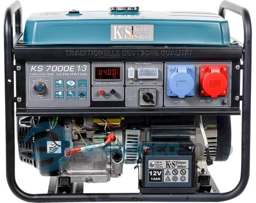 Бензиновый генератор 5,5кВт/230V/400V Könner&Söhnen KS 7000E 1/3, электрический.старт
