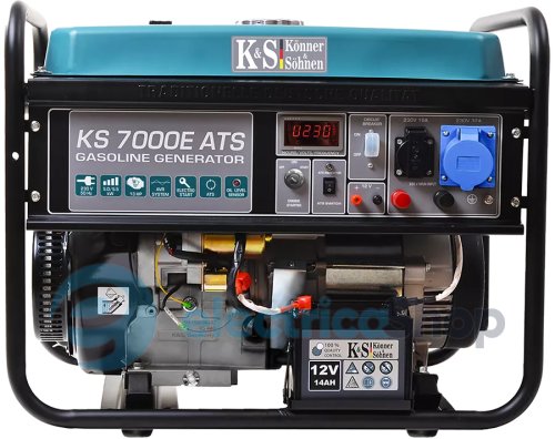 Бензиновый генератор 5,5кВт/230V Könner&Söhnen KS 7000E ATS, ручной/електро/авто запуск