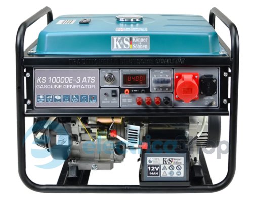 Бензиновый генератор 8кВт/400V Könner&Söhnen KS 10000E-3 ATS, ручной/електро/авто запуск