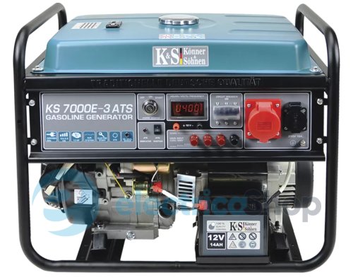 Бензиновый генератор 5,5кВт/400V Könner&Söhnen KS 7000E-3 ATS, ручной/електро/авто запуск