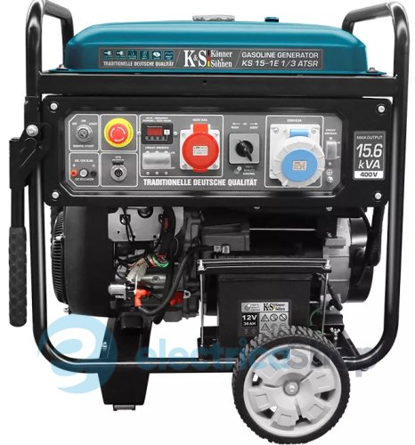 Бензиновый генератор 11,5кВт/230V (15,6кВт/400V) Könner&Söhnen KS 15-1E 1/3 ATSR, ручной/електро/авто запуск