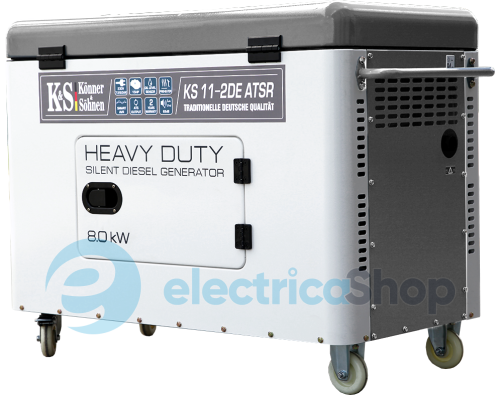 Дизельный генератор 8кВт/230V Könner&Söhnen KS 11-2DE ATSR, ручной/електро/авто запуск