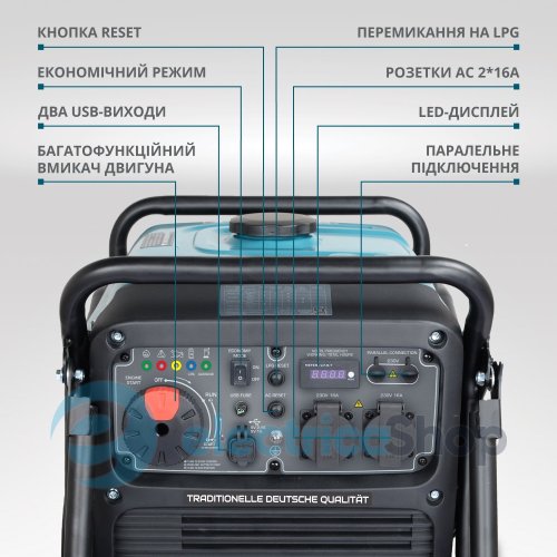 Инверторный газобензиновый генератор 4,0кВт/230V Könner&Söhnen KS 4100iEG