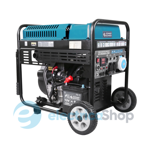 Дизельный инверторный генератор 10кВт/230V Könner&Söhnen KS 9500iDЕ ATSR, ручной/електро/авто запуск