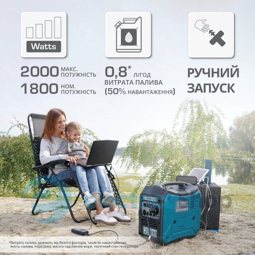 Інверторний генератор 2кВт/230V Könner&Söhnen KS 2000i S