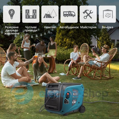 Інверторний генератор 4кВт/230V Könner&Söhnen KS 4000iE S ATS, ручний/електро/авто запуск