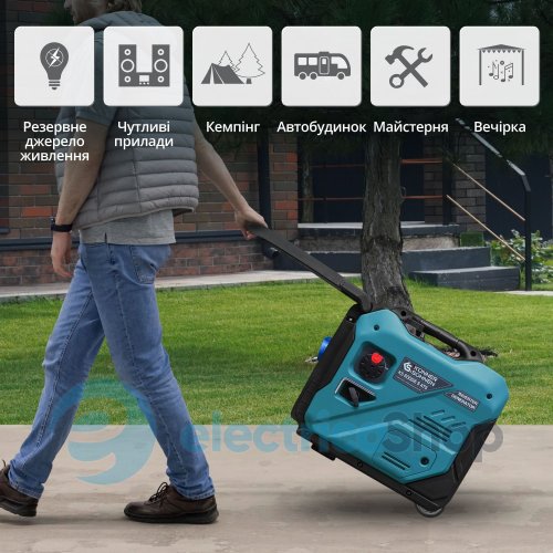 Інверторний генератор 5,5кВт/230V Könner&Söhnen KS 6000iE S ATS, ручний/електро/авто запуск