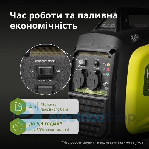 Інверторний бензиновий генератор 3,3кВт/230V Könner&Söhnen KSB 33i S