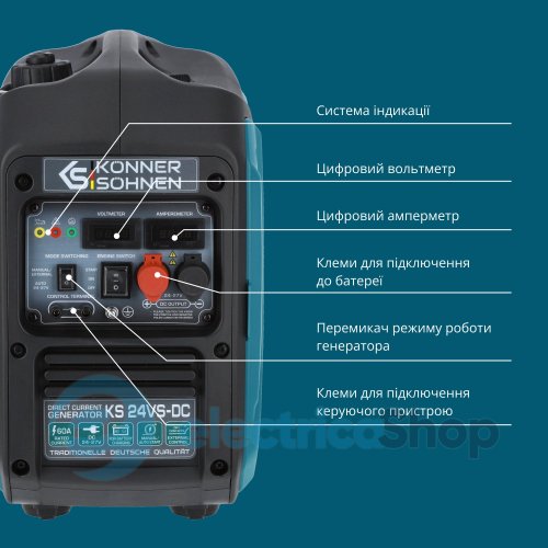 Генератор постоянного напряжения 1,6кВт/24-27V Könner&Söhnen KS 24VS-DC