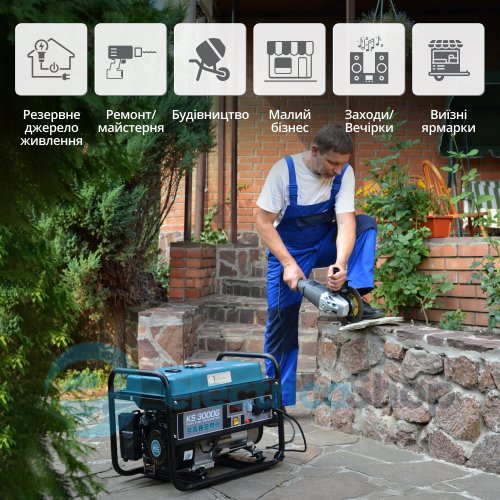 Генератор газобензиновый 3кВт/230V Könner&Söhnen KS 3000G