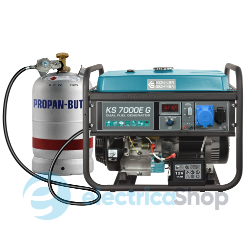 Генератор газобензиновый 5,5кВт/230V Könner&Söhnen KS 7000E G