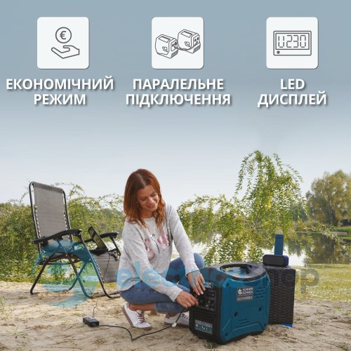 Інверторний газобензиновий генератор 2кВт/230V Könner&Söhnen KS 2000iG S